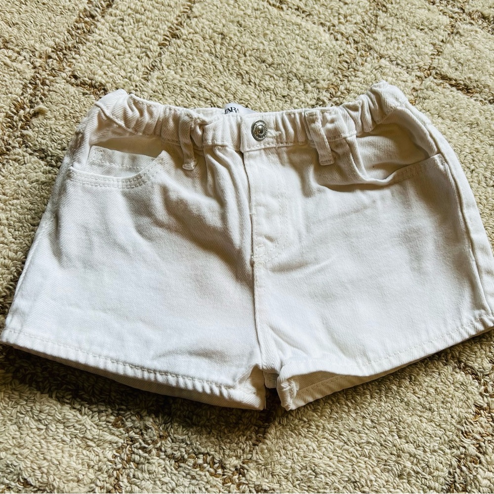 Zara white jean shorts